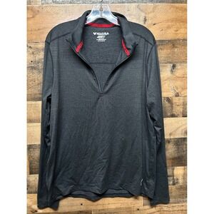 Korsa Roadrunner Sports Mens Black‎ Quarter Zip Long Sleeve Pullover Top